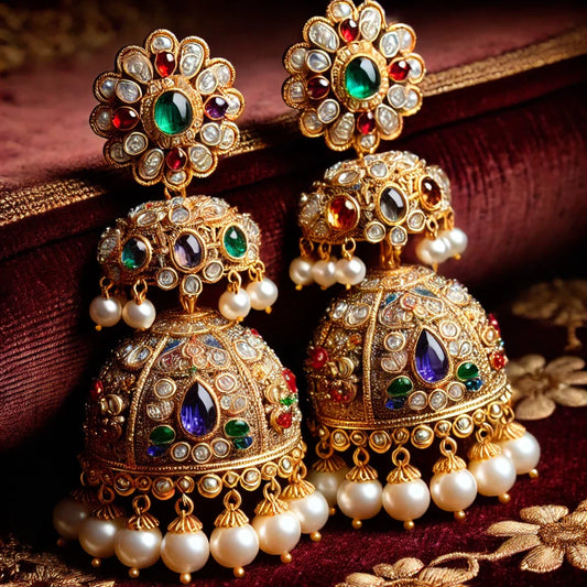 Kundan Jhumka – A Royal Blend of Tradition and Elegance