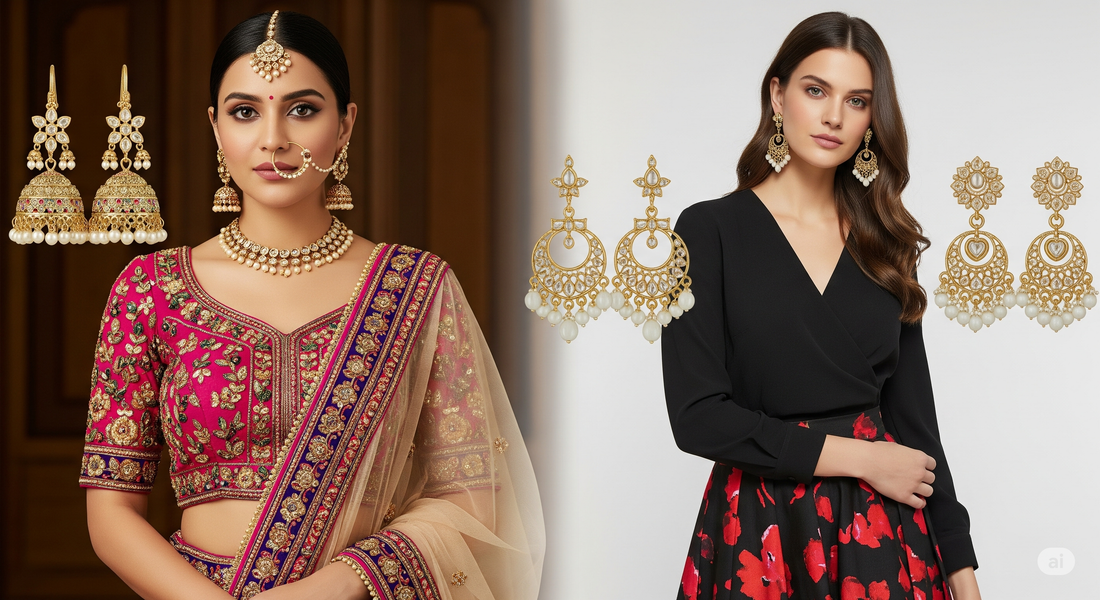 How to Style Artificial Earrings with Indian & Western Outfits: Fashion Tips from Mera Jhumka