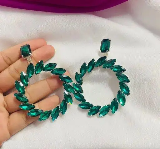 Crystal Orbit Hoop Earrings – Glam Night Edition
