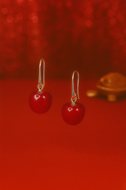 Trendy Cherry Drop Earrings