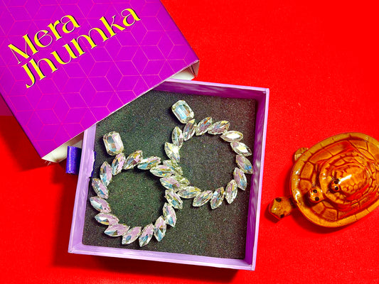 Crystal Orbit Hoop Earrings – Glam Night Edition