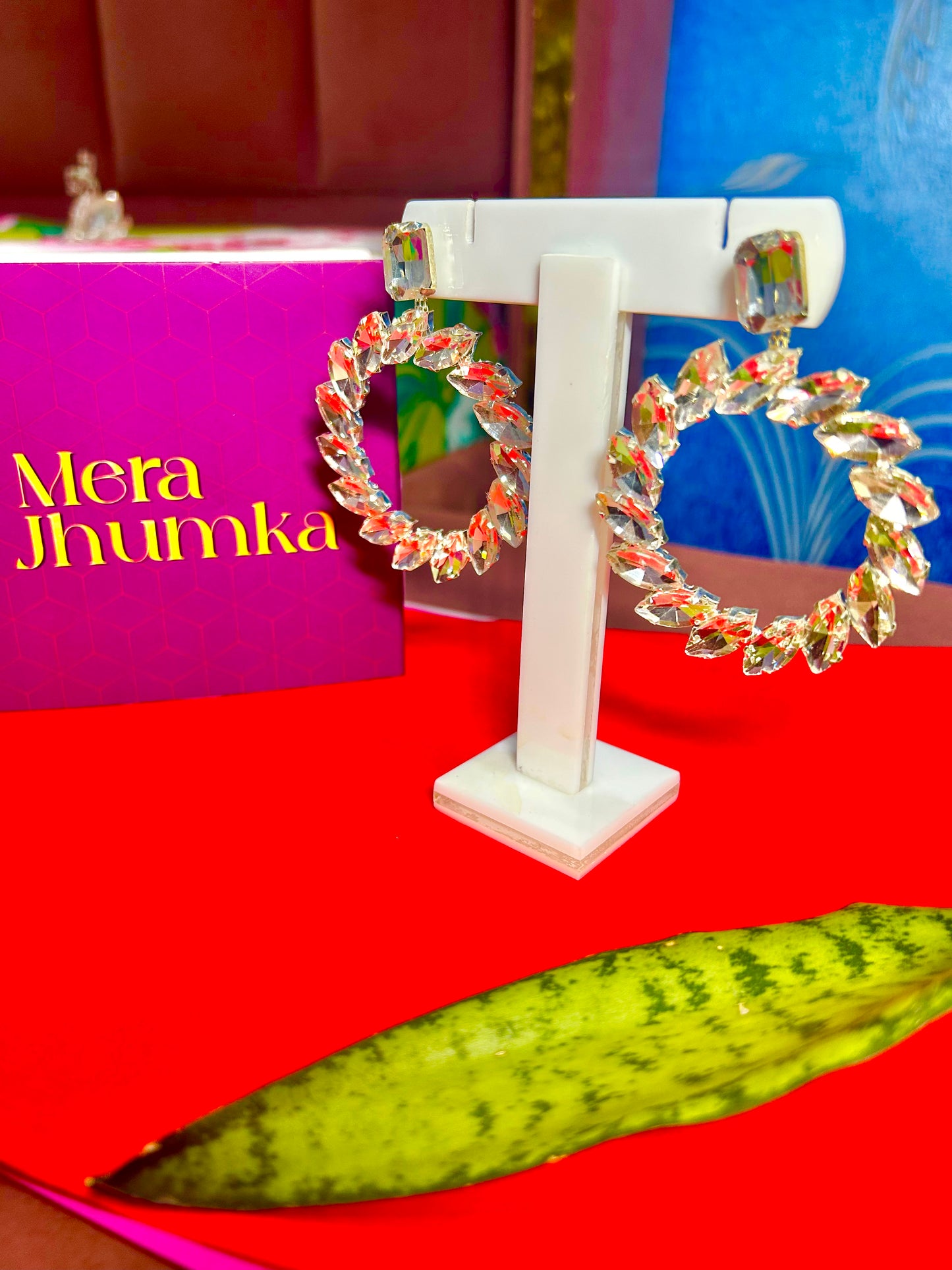 Crystal Orbit Hoop Earrings – Glam Night Edition