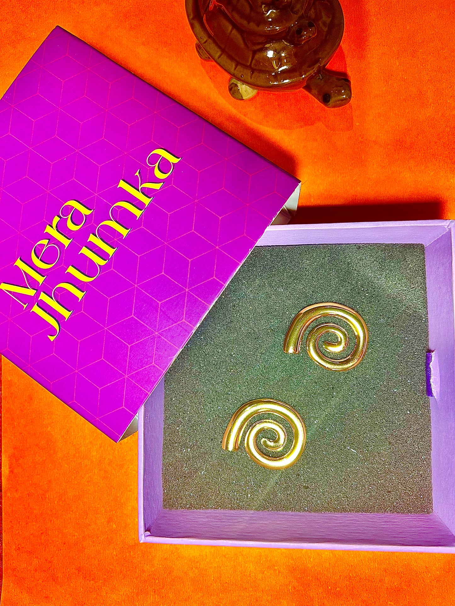 Elegant Spiral Gold-Toned Statement Earrings