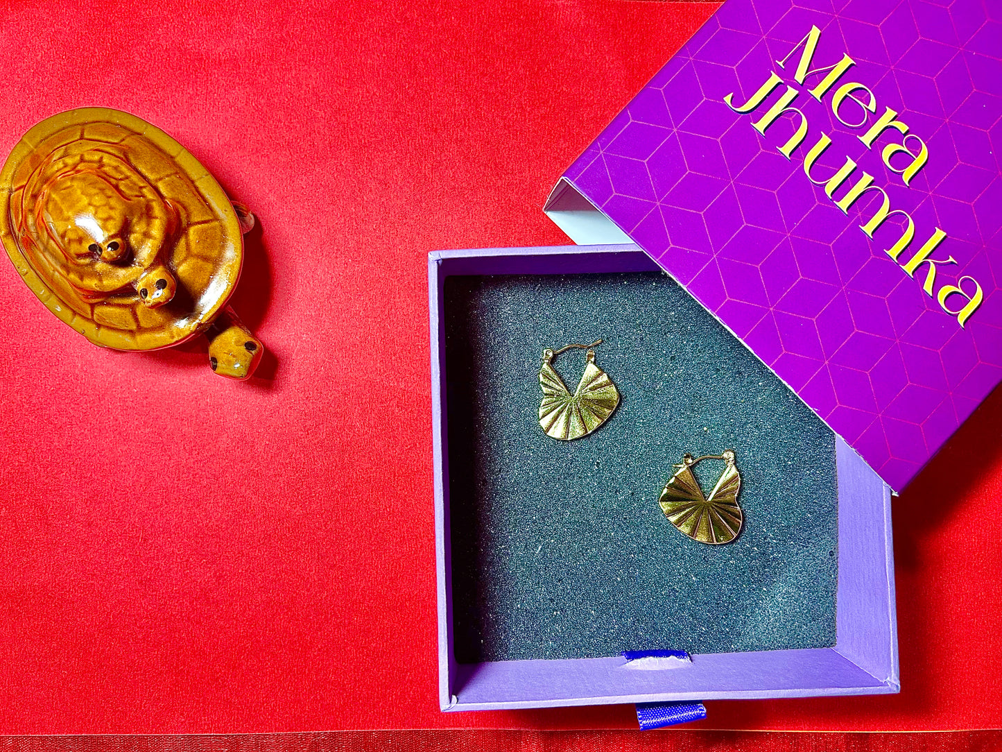 Radiant Heart Gold-Tone Statement Earrings