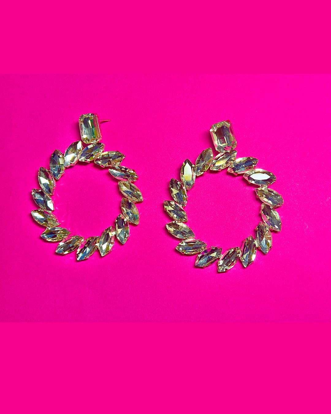 Crystal Orbit Hoop Earrings – Glam Night Edition