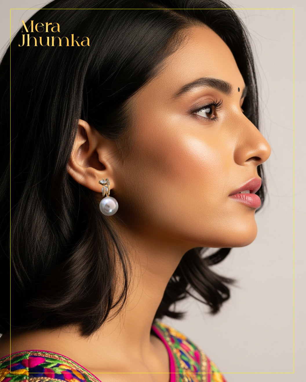 Regal Pearl Drop Hoops