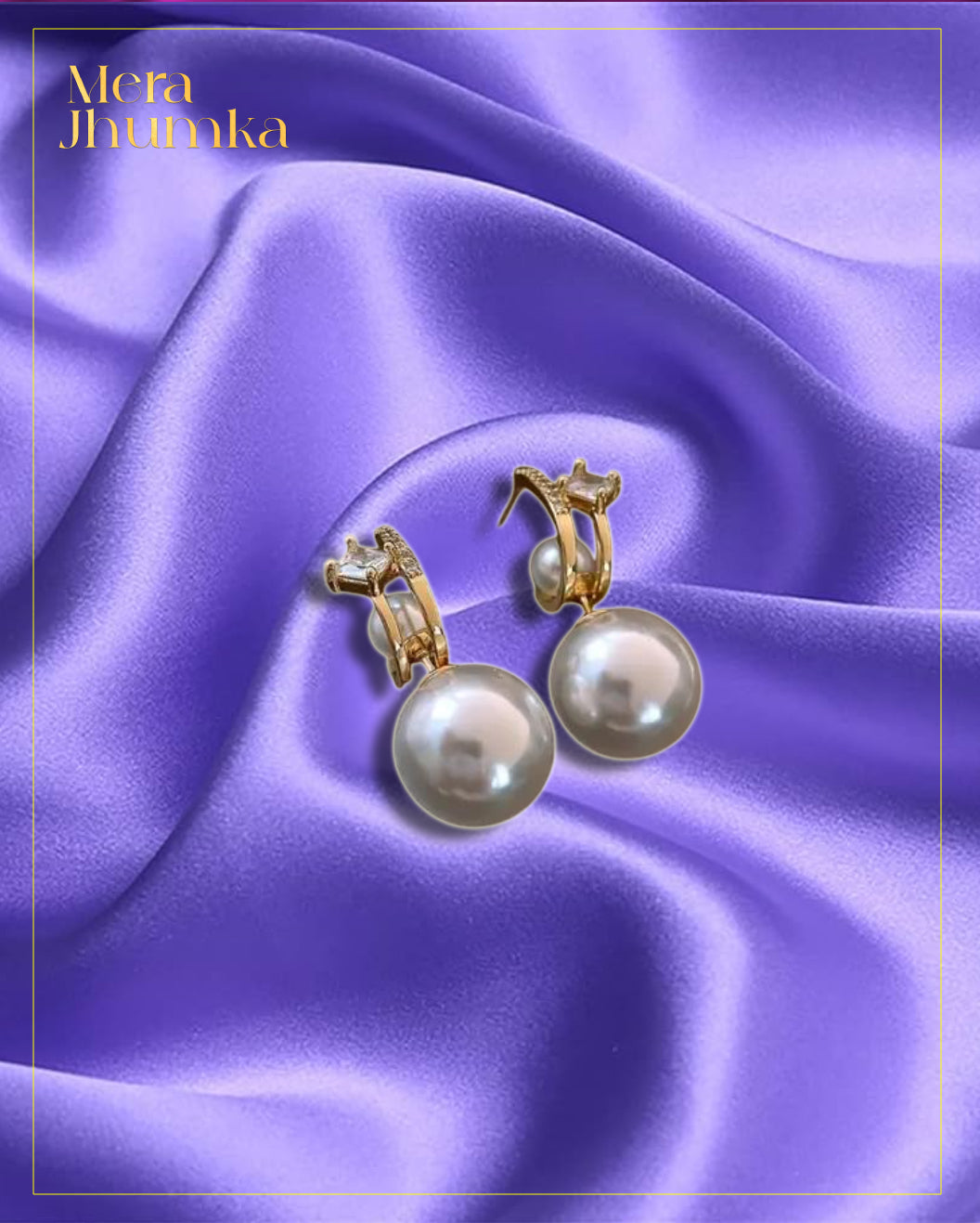 Regal Pearl Drop Hoops