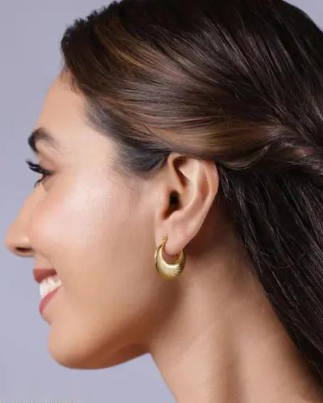 Aurora Textured Gold Hoops