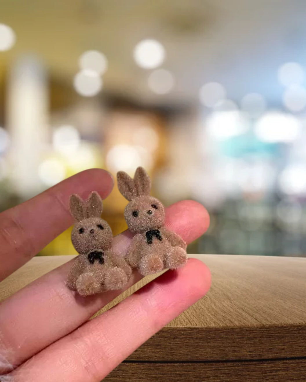 Plush Bunny Stud Earrings