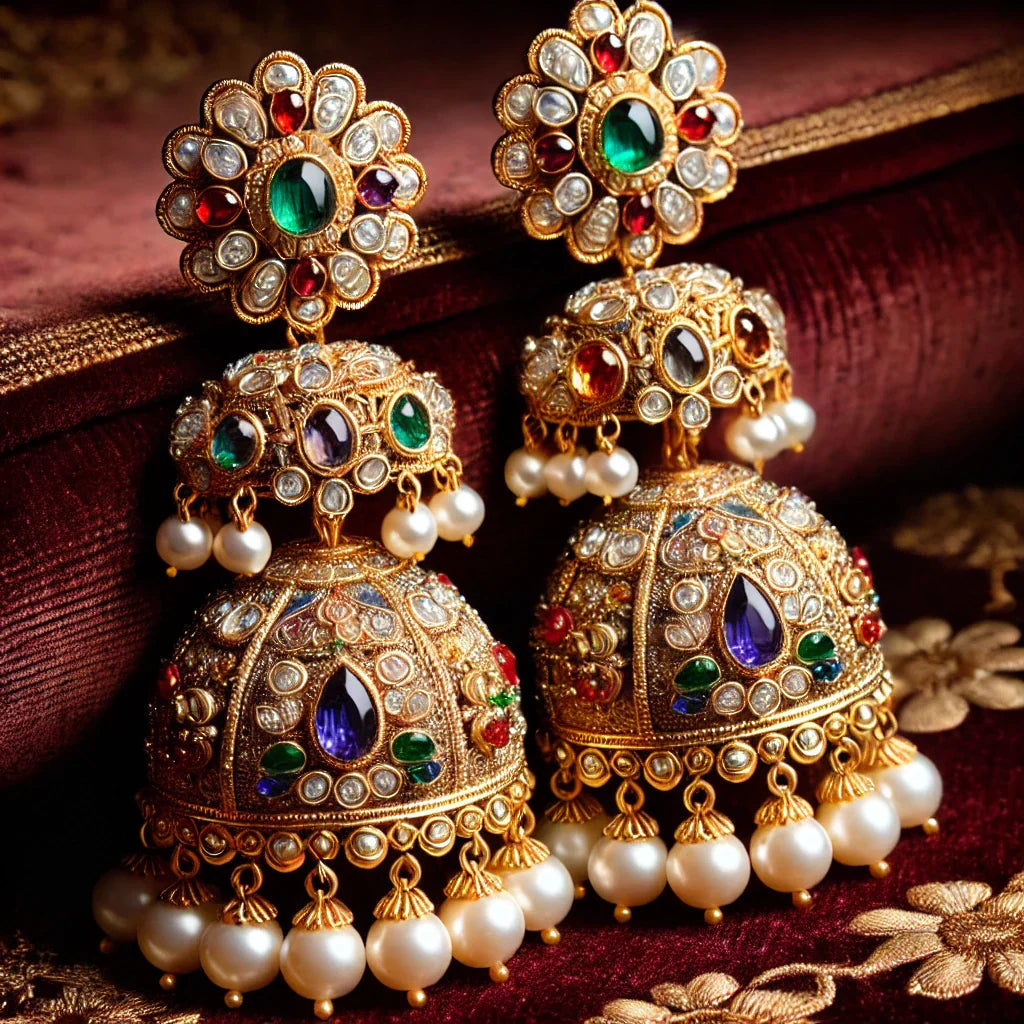 Kundan Jhumka – A Royal Blend of Tradition and Elegance