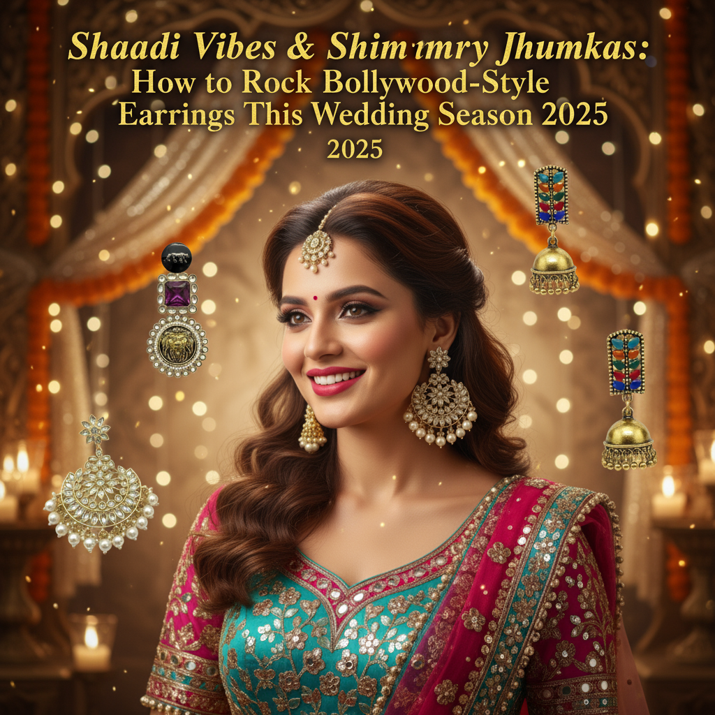 Shaadi Vibes & Shimmery Jhumkas: How to Rock Bollywood-Style Earrings This Wedding Season | Mera Jhumka
