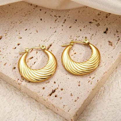 Aurora Textured Gold Hoops