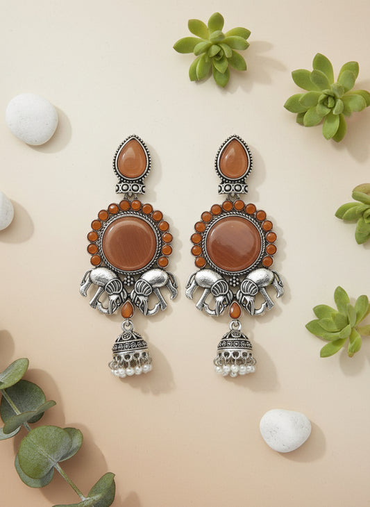 Trendy Silver Oxidised Artificial Earrings Online – Shop Designer, Party & Festive Earrings for Women