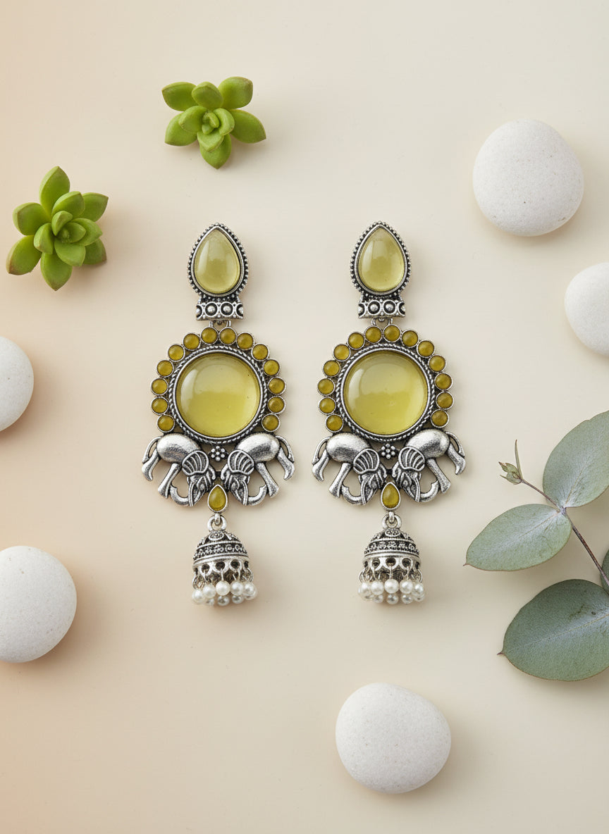 Trendy Silver Oxidised Artificial Earrings Online – Shop Designer, Party & Festive Earrings for Women