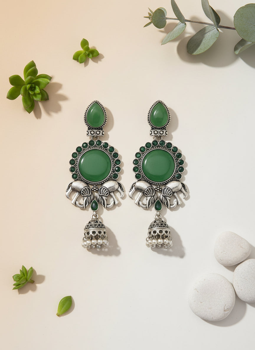 Trendy Silver Oxidised Artificial Earrings Online – Shop Designer, Party & Festive Earrings for Women