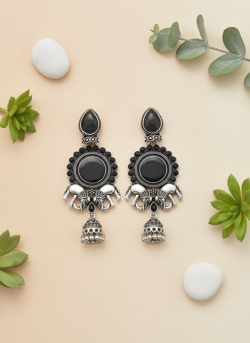 Trendy Silver Oxidised Artificial Earrings Online – Shop Designer, Party & Festive Earrings for Women