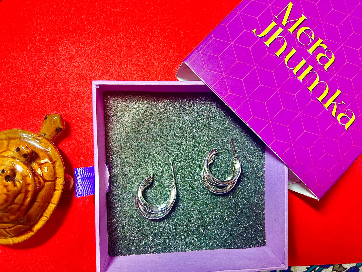 Twisted Elegance Silver-Plated Chunky Hoop Earrings