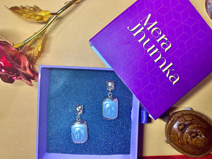 Glossy Pearl White Gold-Tone Drop Earrings – Bold & Elegant