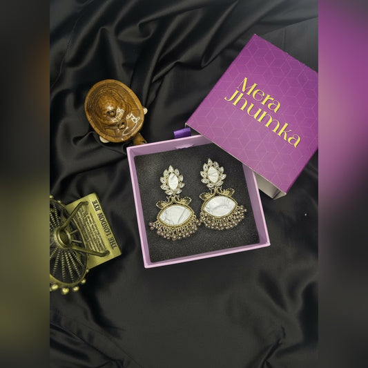 Designer Chandbali Jhumka Earrings for Women | Trendy Statement Ethnic Jewelry by Mera Jhumka