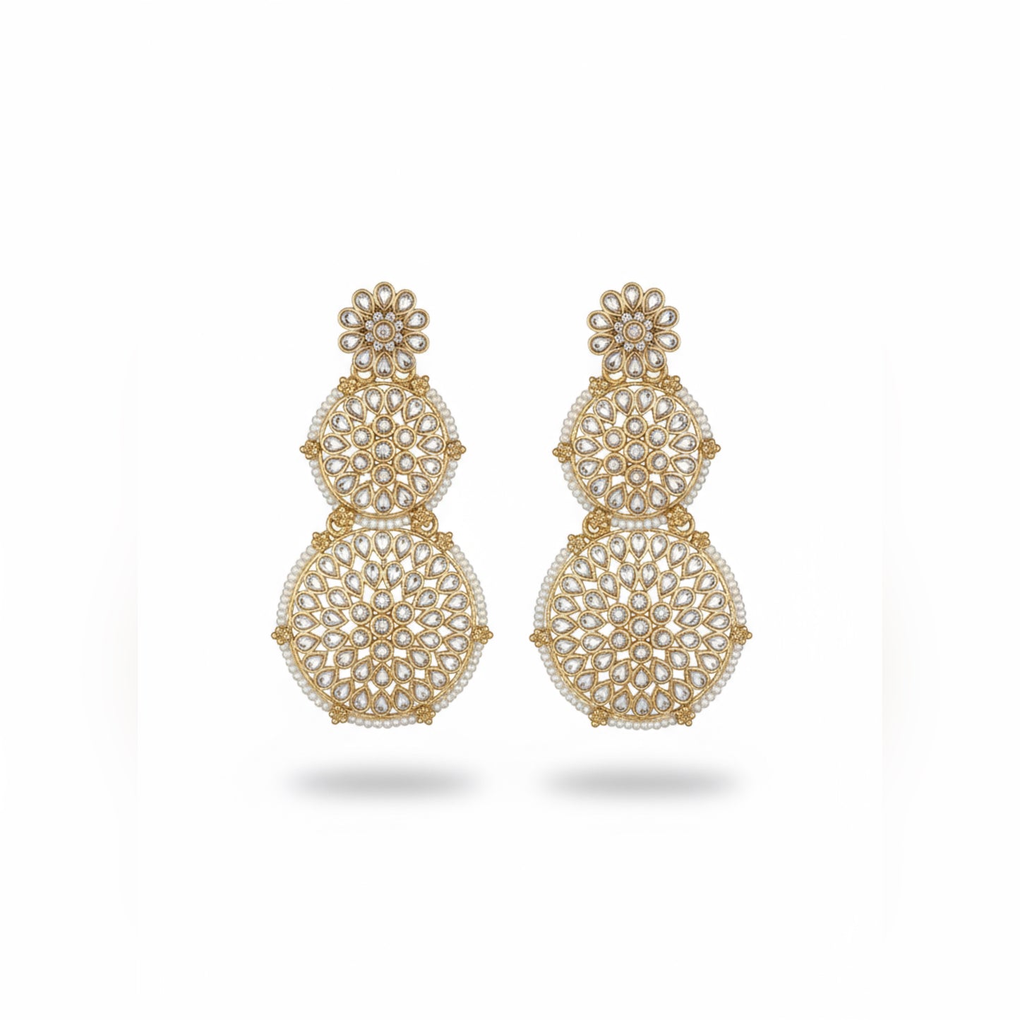 Kundan Statement Earrings for Women | Traditional Bridal & Festive Jewelry by Mera Jhumka