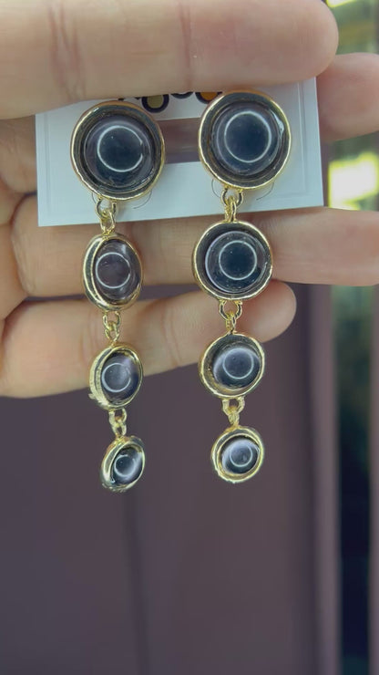 Multicolour Drop Earrings for Women – Gold Plated Long Danglers | Trendy Party Wear Earrings